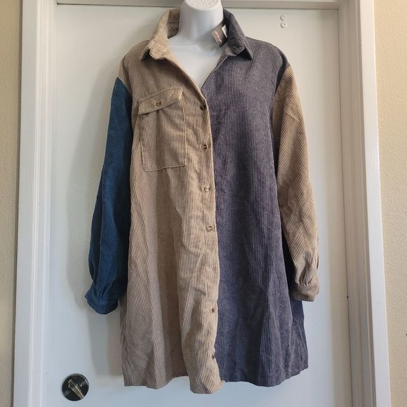 Nasty gal corduroy color block shirt dress - Picture 4 of 7